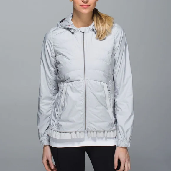 Women's Light Gray Hooded Jacket - Picture 1 of 15